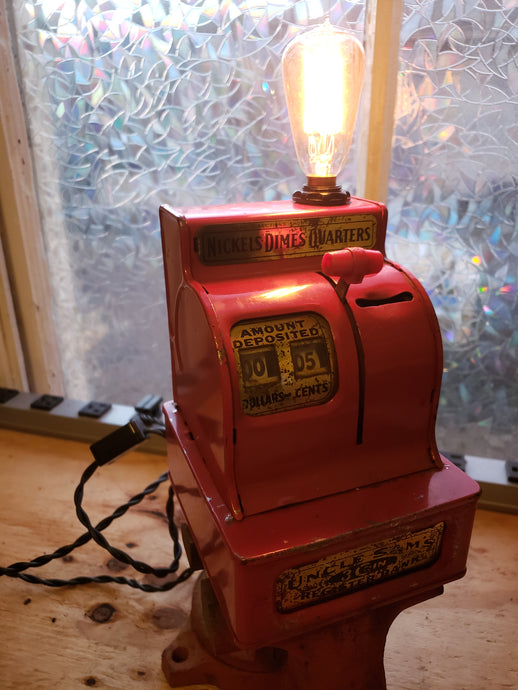 Antique Toy Cash Register Lamp