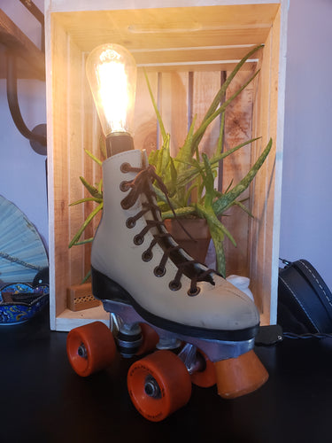 Vintage Roller Skate Lamp - tan