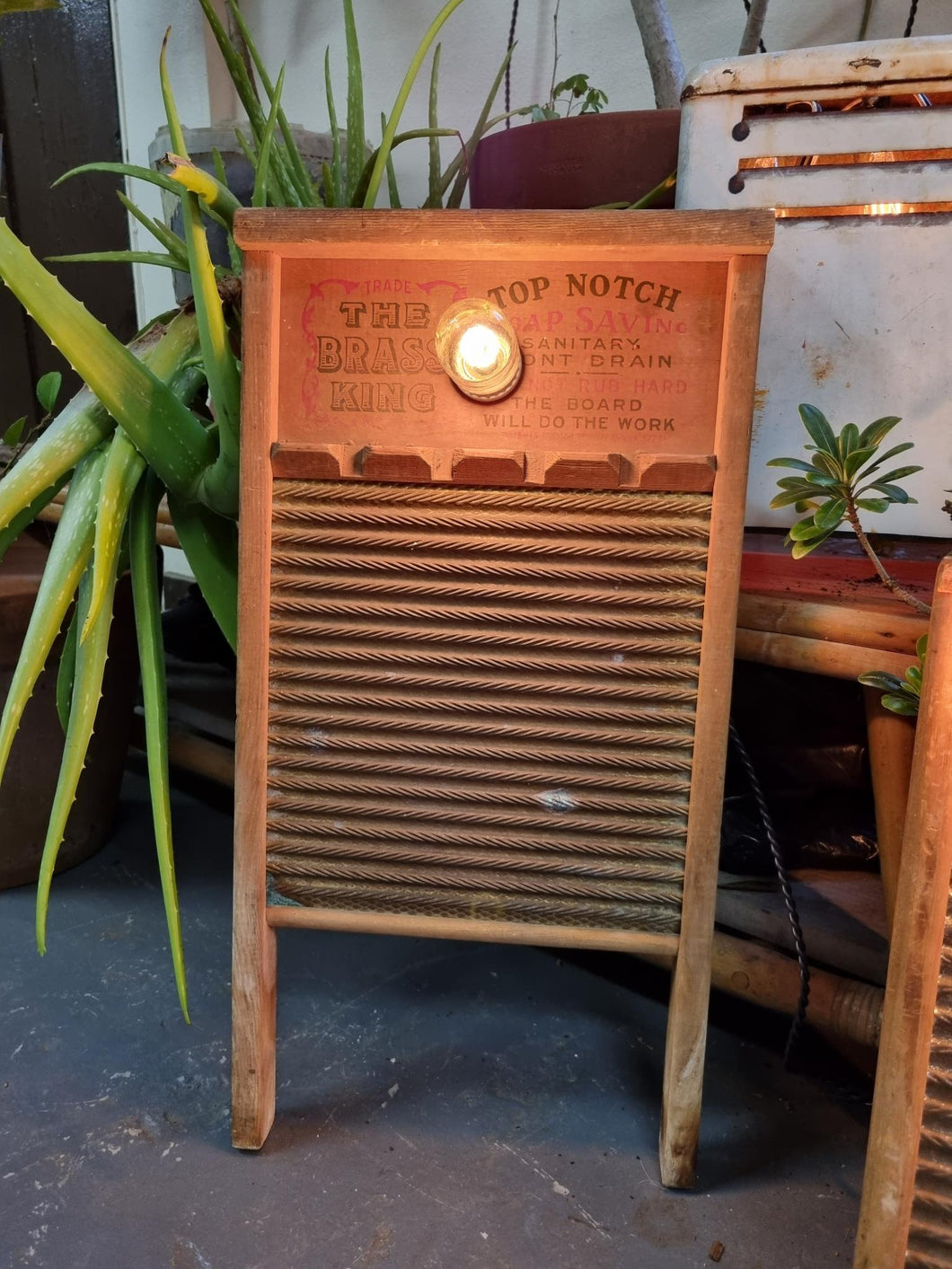 Antique Washboard Lamp (Large)